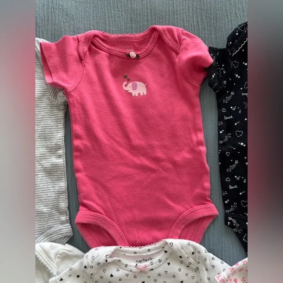 🛎️ Clearance Carter’s Baby Bodysuit 6 Pieces Size 3 Months - Picture 3 of 10